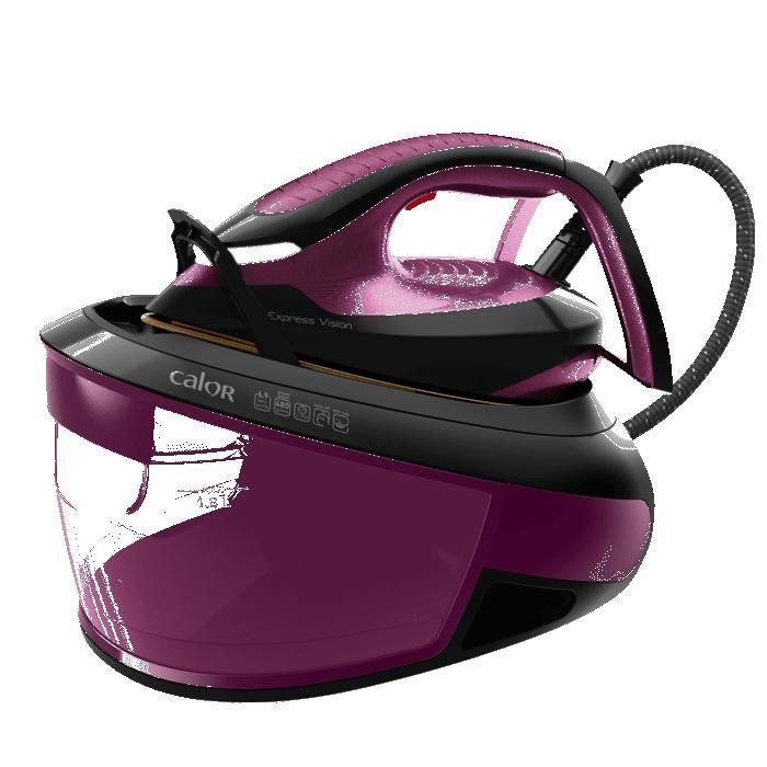 Ferro da stiro con generatore di vapore Calor Express Vision, 6,9 bar, emissione di vapore 130 g/minuto, funzione di getto vapore 480 g/minuto, illuminazione a LED.