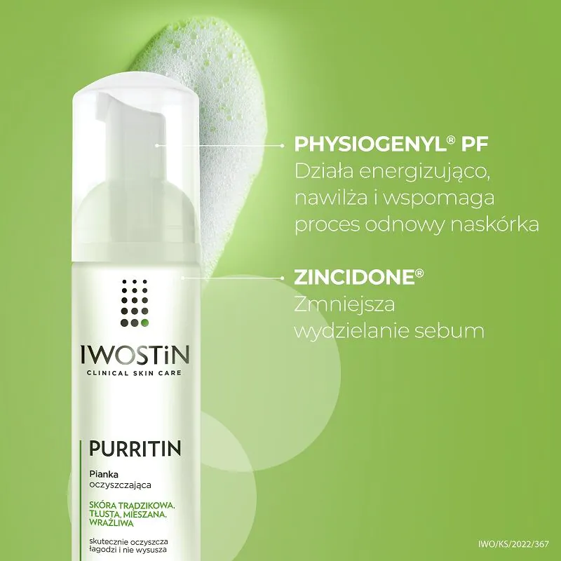 Iwostin Purritin Oczyszczająca pianka do twarzy