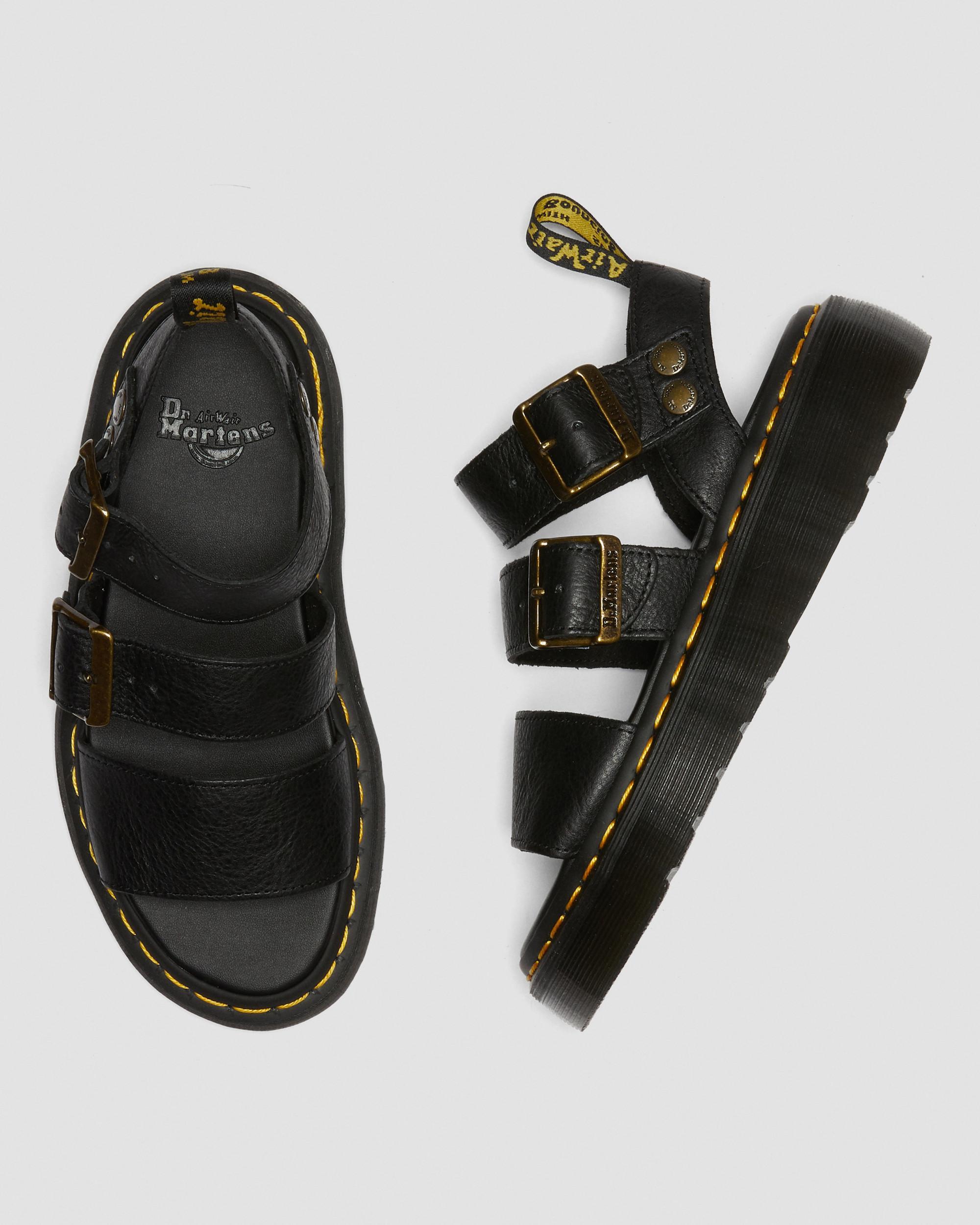 Gryphon Quad Leder Plattform Sandalen