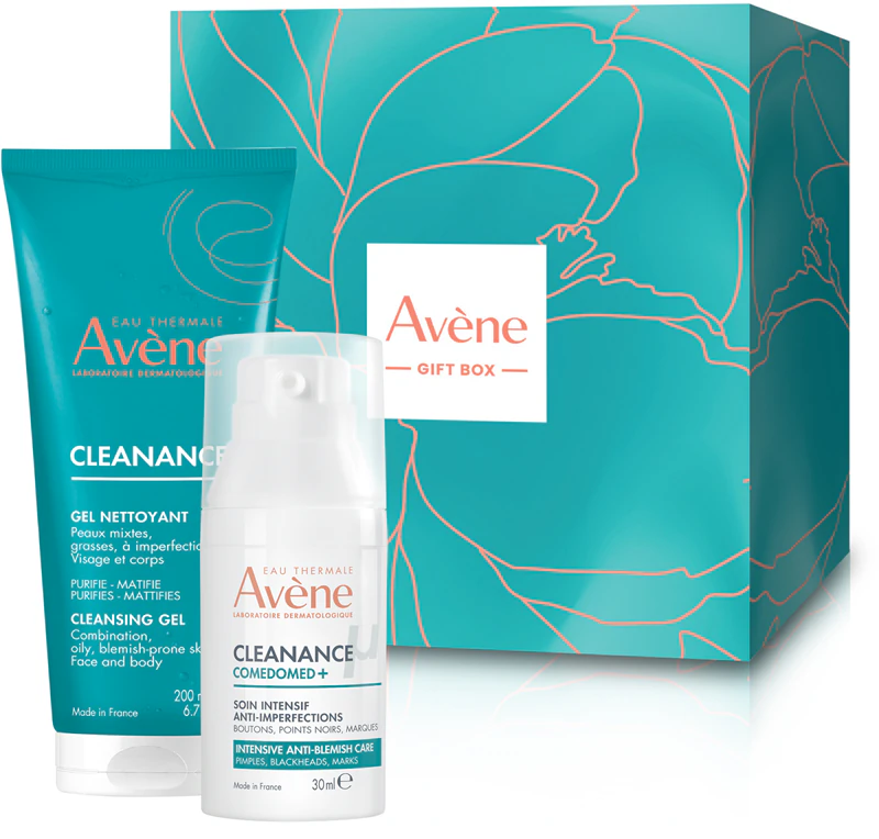 Vianočná darčeková sada Avène Cleanance Gift Box pre mastnú pleť so sklonom k akné