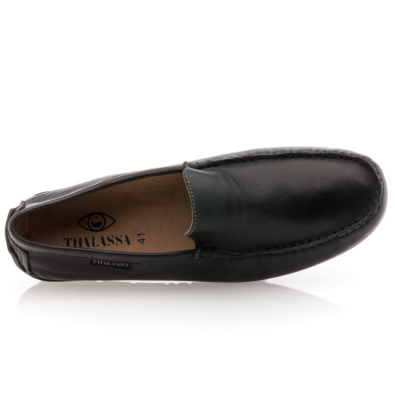 Svarte loafers/båtsko til menn