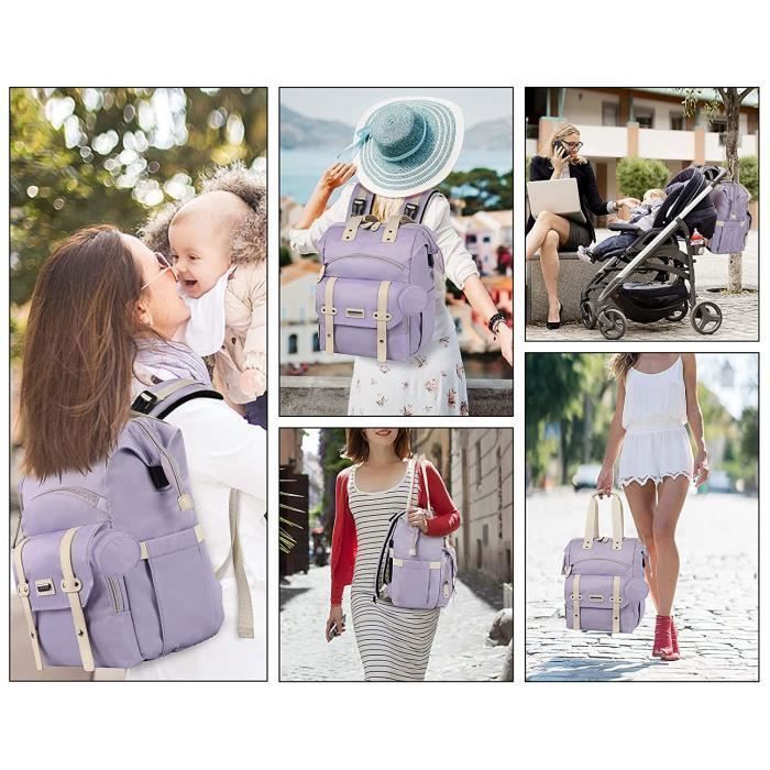 KENLUMO Diaper Backpack with Baby Changing Mat – Large Capacity Waterproof Multifunctional Diaper Bag Travel Bag