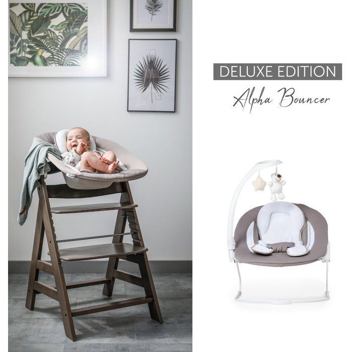 Cadeira de Descanso Infantil Hauck Alpha Deluxe com Arco de Brinquedos - Bege