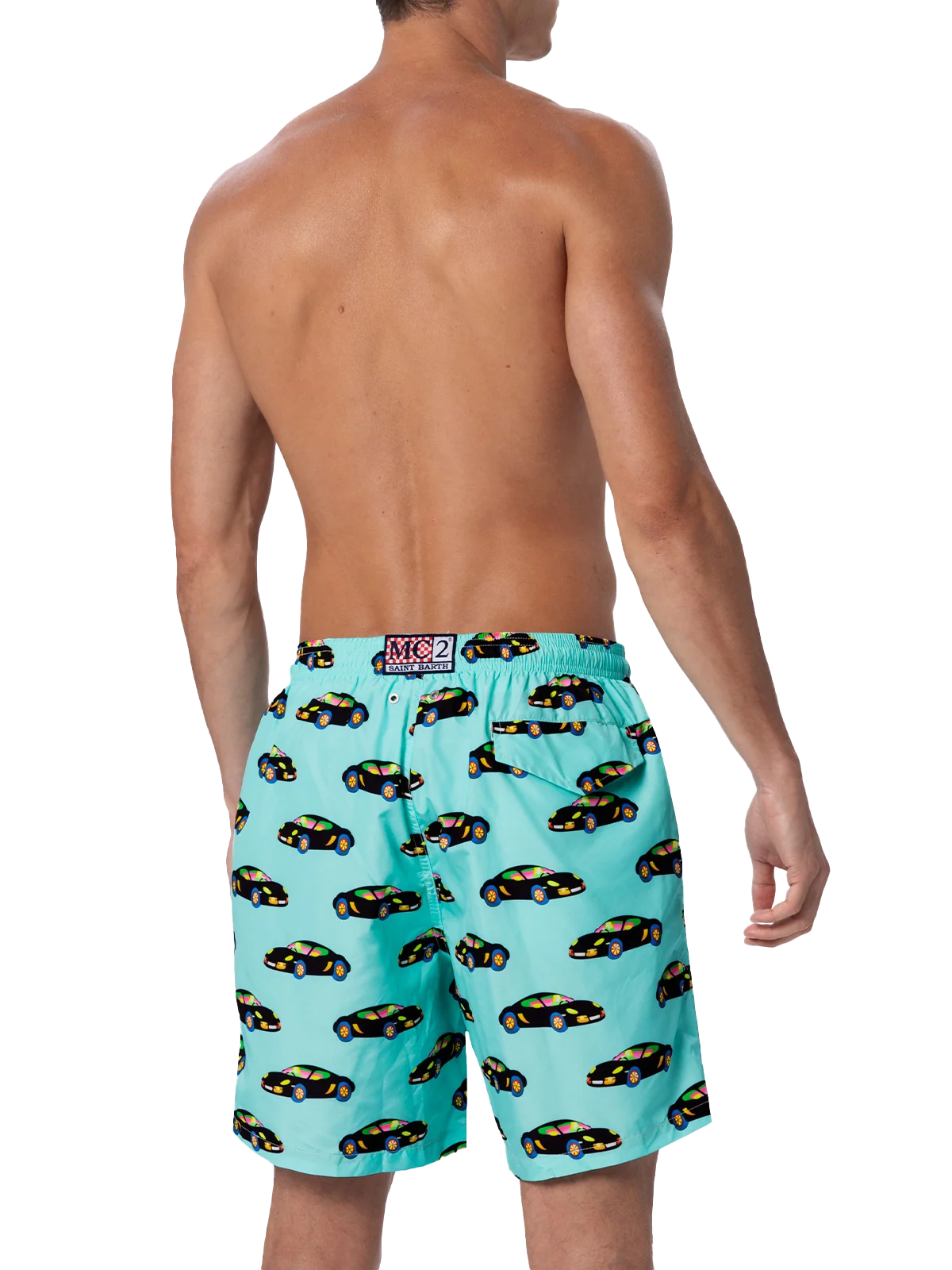 Costume da bagno da uomo in tessuto leggero Illuminazione con stampa a