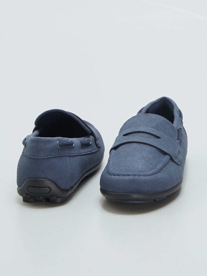 Mocassins de camurça sintética - AZUL