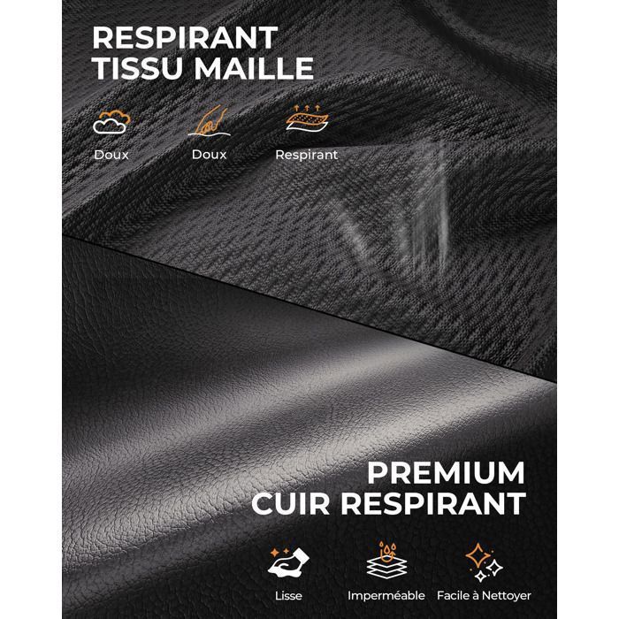 Silla gaming ergonómica, sincronizada, reposabrazos ajustables, cojines lumbares/para la cabeza, asiento de tela gruesa - Negra