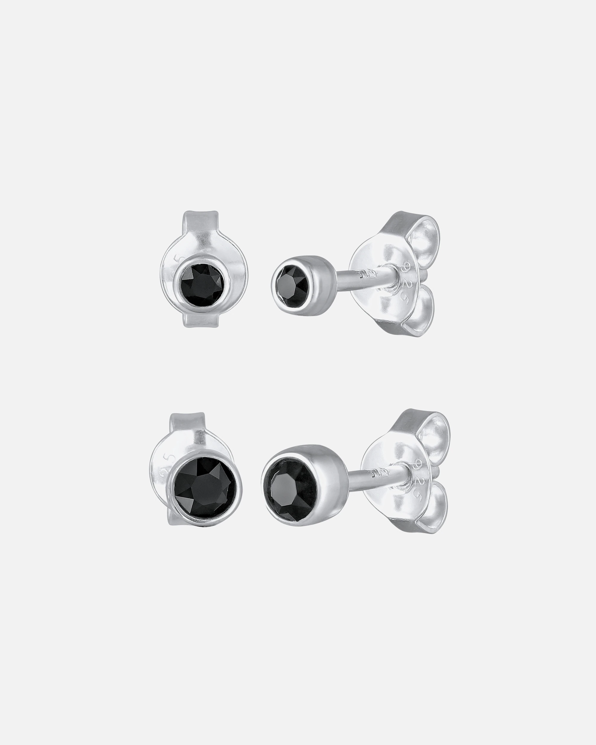 Elli Femmes clous d'oreilles Basique set de 2 avec cristal en argent sterling 925