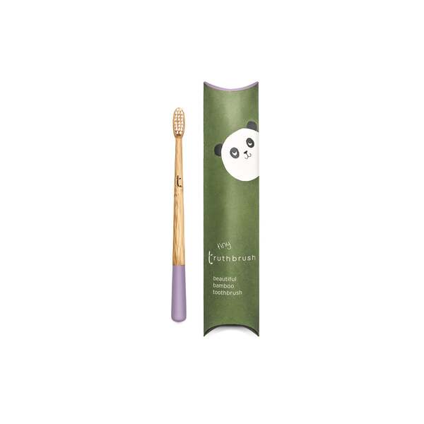 Dětský zubní kartáček Truthbrush Bamboo v barvě fialové