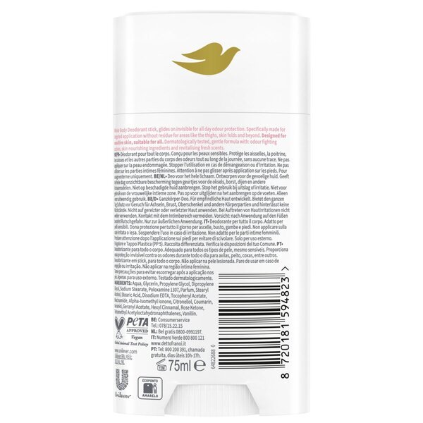 „Dove“ viso kūno dezodorantas su avietėmis ir rožių ekstraktu, 75 ml