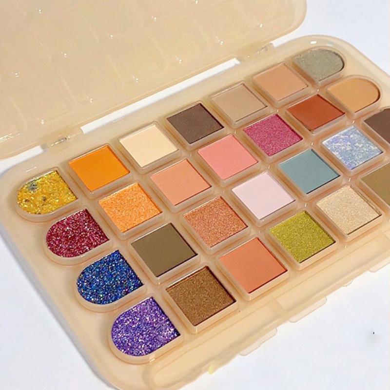 Paleta de sombras de ojos mate perladas de 28 colores, paleta de sombras de ojos brillantes en tonos tierra, maquillaje pigmentado de larga duración, cosmética de belleza TSLM1