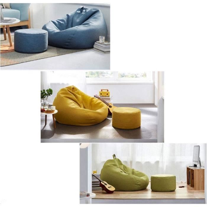 Sillón tipo puf para adultos y niños, sillón tipo puf gigante sin relleno, puf para sala de estar, sillón grande para sala de estar, puf multicolor