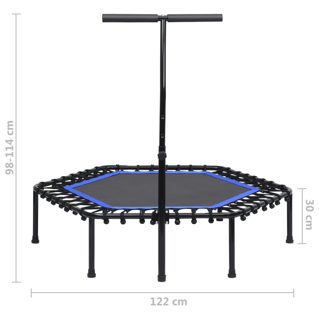 Vidaxl 122 cm sechseckiges Fitness-Trampolin mit Griff