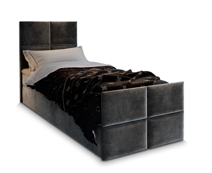 Łóżko kontynentalne ARIEL 100 z topperem 100x200 cm