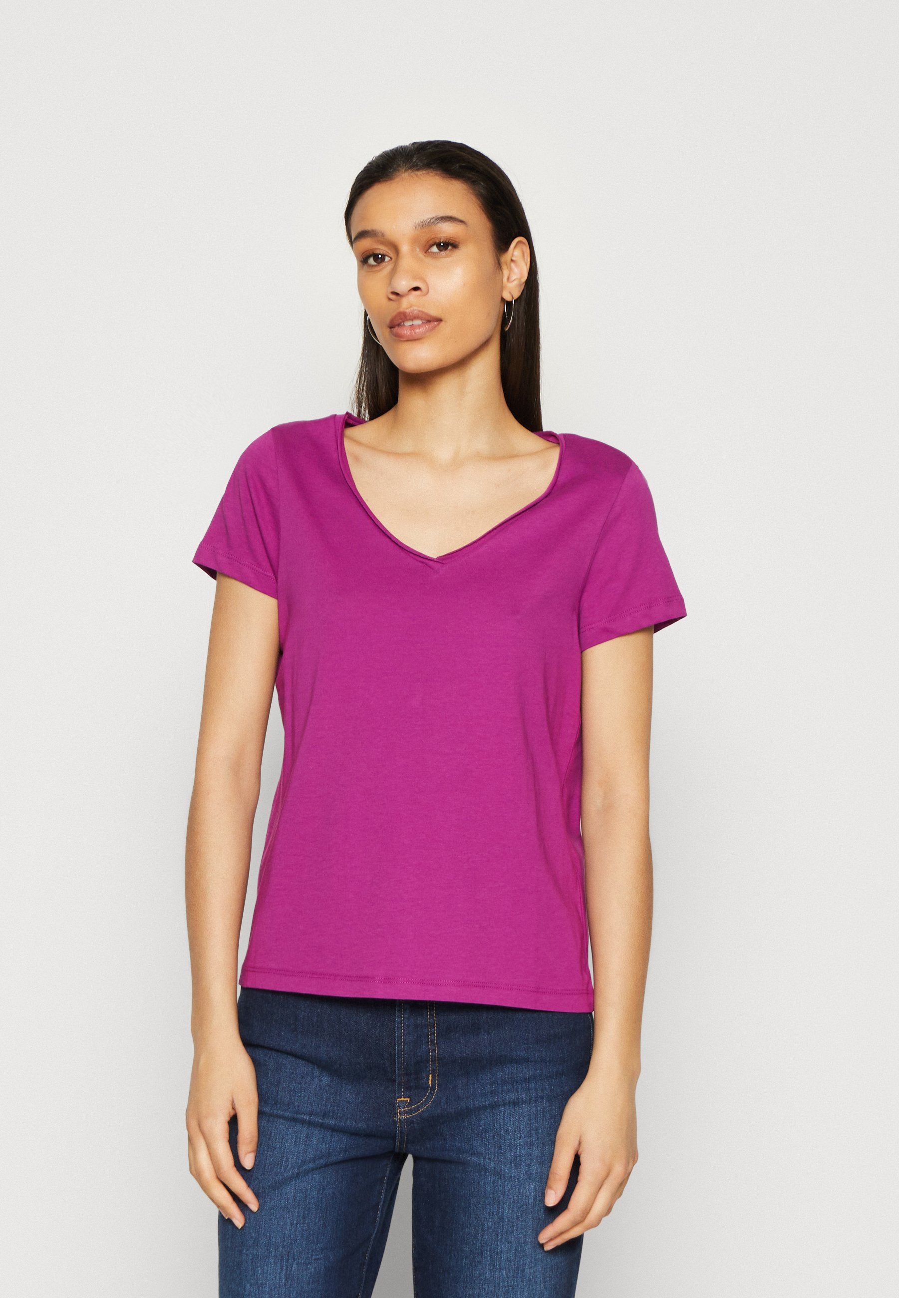 Lot de 3 t-shirts basiques Anna Field - jaune foncé/violet/blanc
