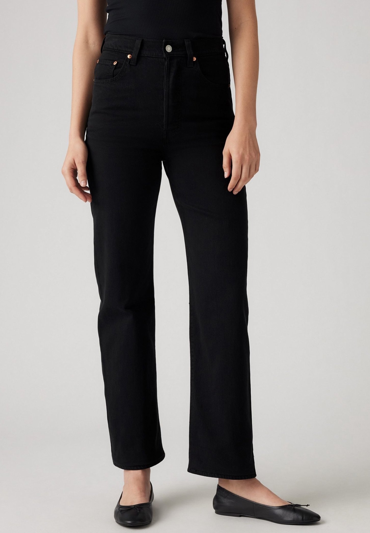 Levi's® jeans met rechte pijpen - zwarte denim