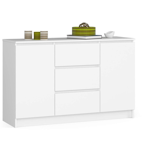 Komoda AKORD K016 Biała 120 cm Biały mat 120x40x77 cm