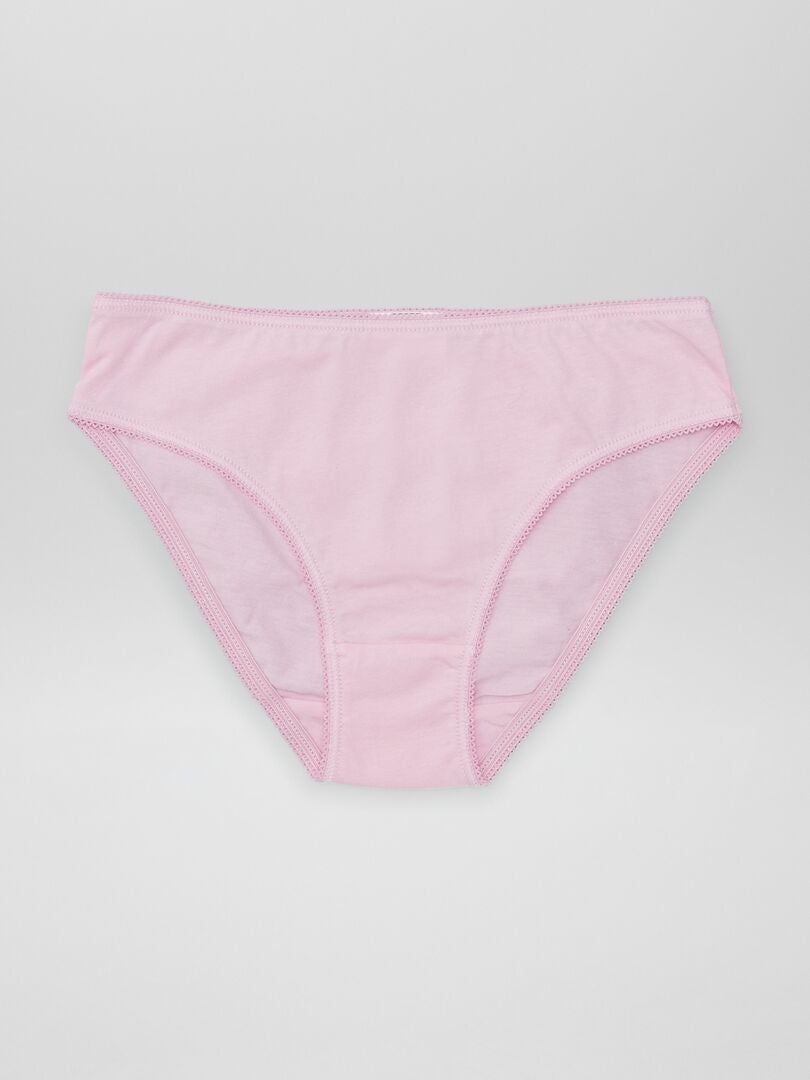 Set van 7 effen slips - ROZE