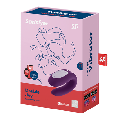 Satisfyer Double Joy Partner -vibraattori, vedenpitävä vibraattori pariskunnille, 1 kpl.