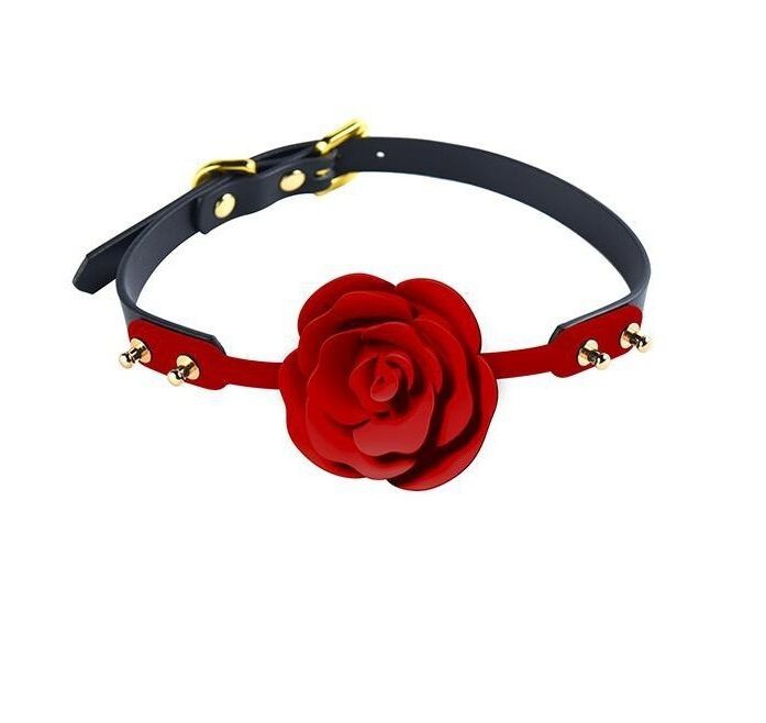 Bâillon boule UPKO Zalo & Rose avec sangles noires