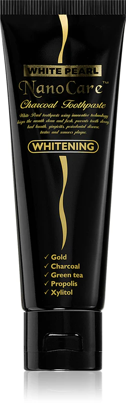 White Pearl NanoCare Whitening tandpasta met gouden nanodeeltjes en actieve kool