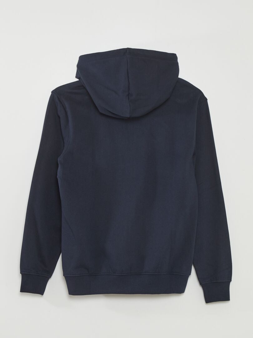 Fleece sweatshirt met rits - BLAUW