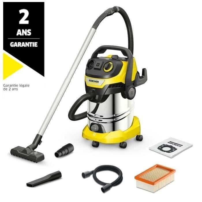 Aspiradora en seco y húmedo KARCHER WD 6 PS V-30/6/22/T - Depósito de acero inoxidable de 30 L - 1300 W