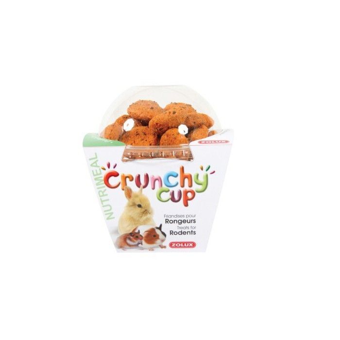 Caramelos crujientes en vaso Animal Valley - Zanahoria y lino - 200 g - Para cobayas y hámsteres