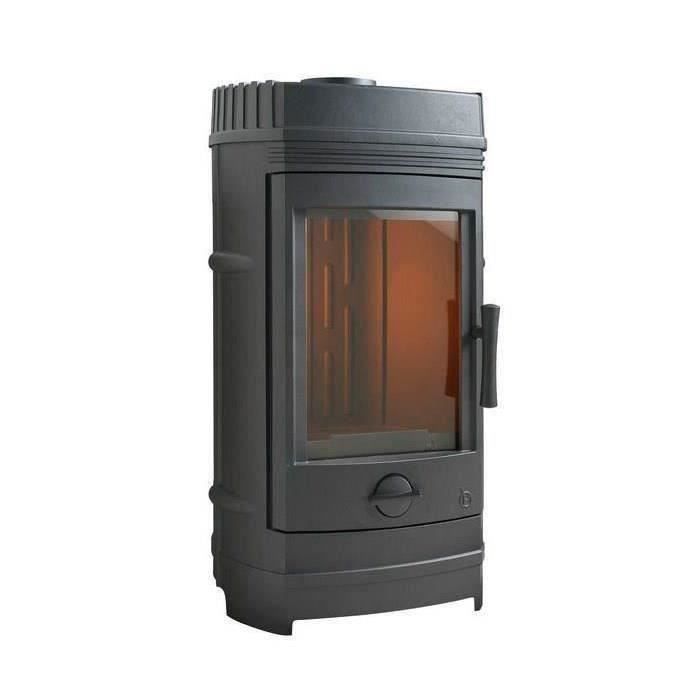 Poêle à bois INVICTA Cassine - Puissance optimale :10 kW -  Max : 15 kW - Rendement 76%, bûches 34 cm -  Fabriqué en France
