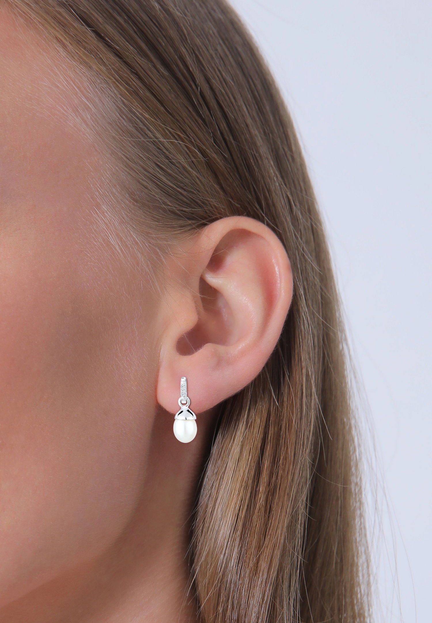 Elli DIAMONDS Perles de Culture d'Eau Douce Diamant