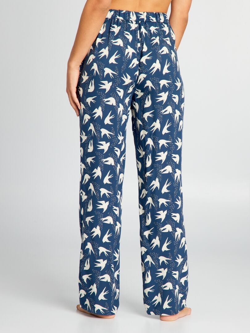 Pantalón de pijama holgado estampado - AZUL