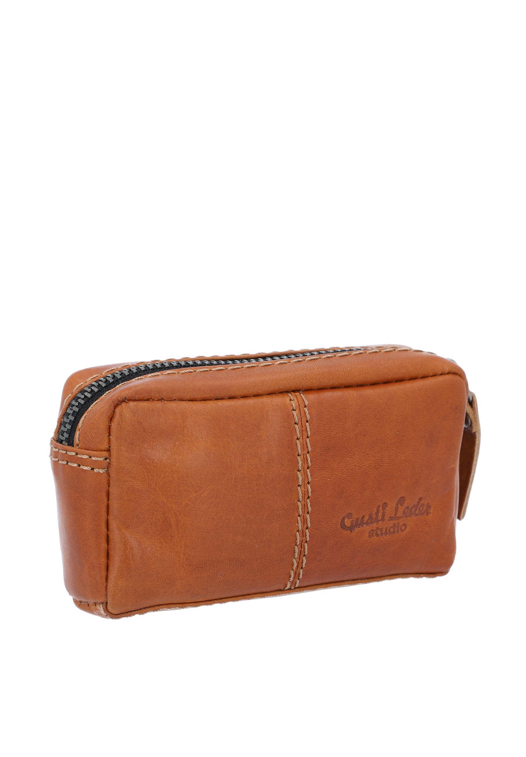 Gusti Leder BUTLER - Portemonnee - hazelnoot