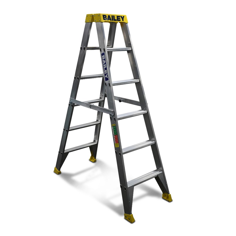 Escada de alumínio de dupla face BAILEY Step 6 Pro, 1,8 m, 150 kg, FS13963