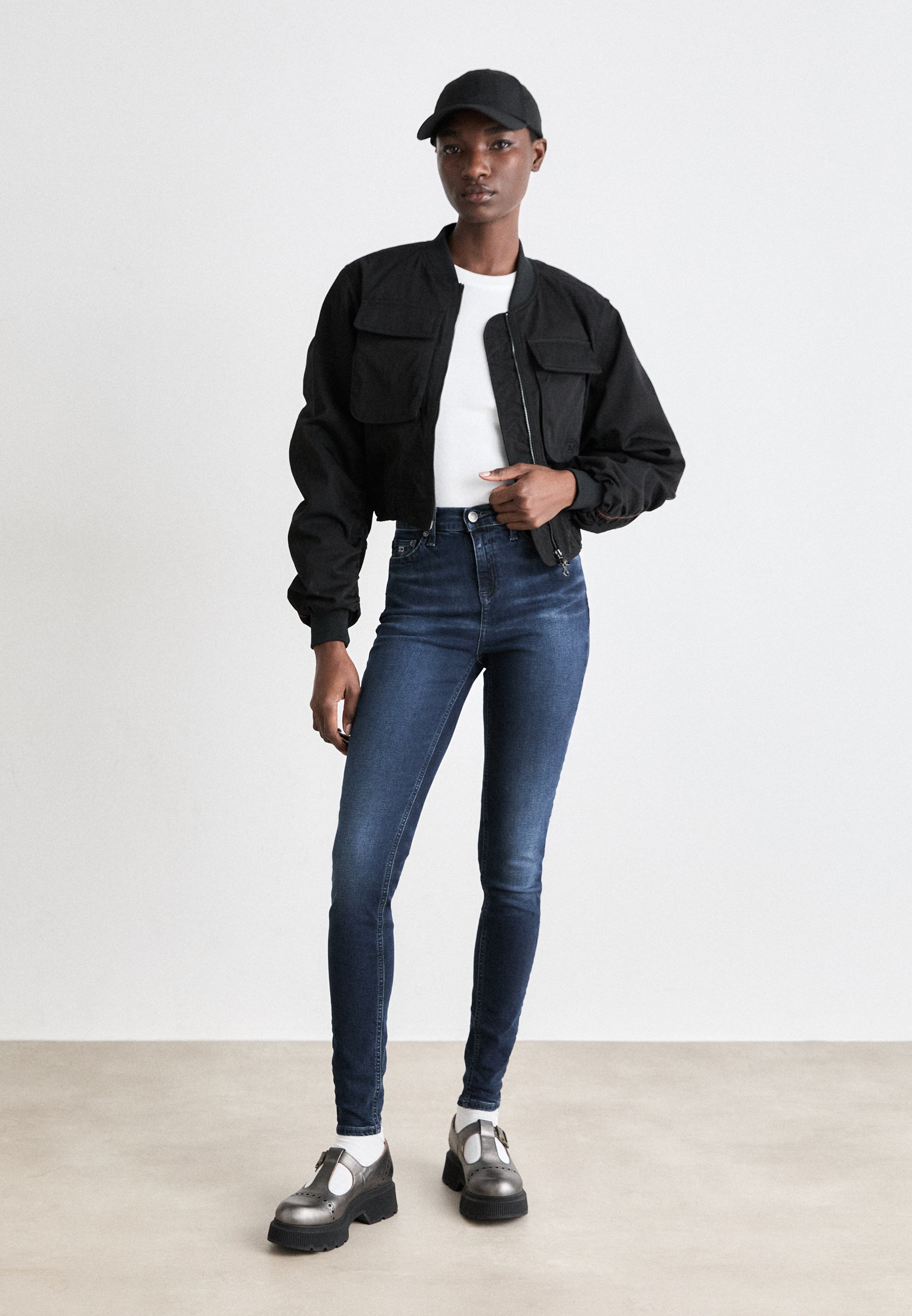 Tommy Jeans NORA - Skinny Fit jeans - donker denim