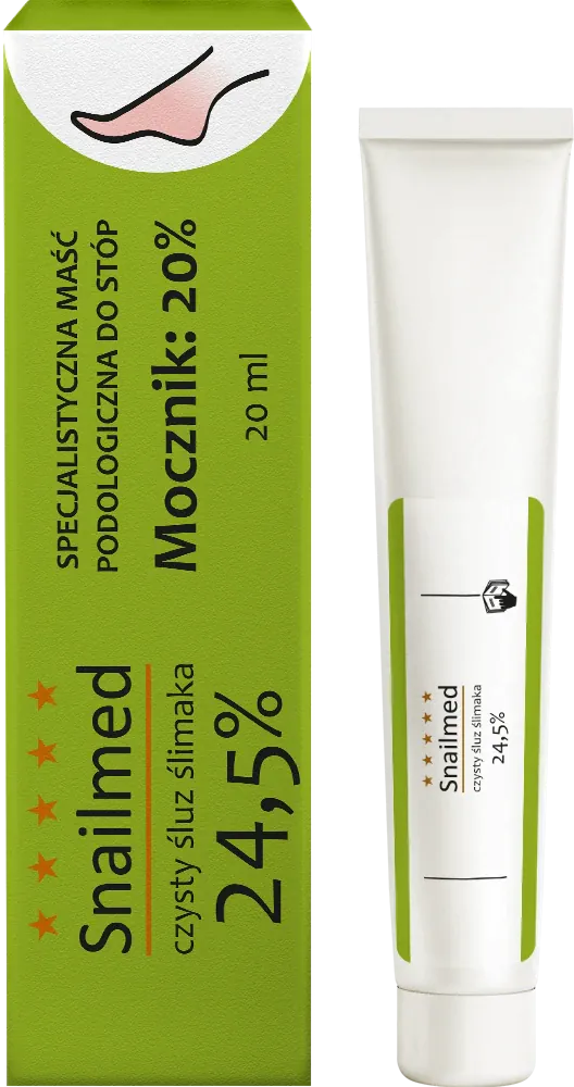 Snailmed Nawilżająca maść podologiczna ze śluzem ślimaka i mocznikiem, 20 ml