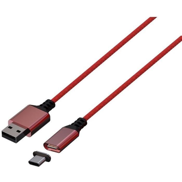 Magnetische kabel - 3m - KONIX - PS5 - Rood
