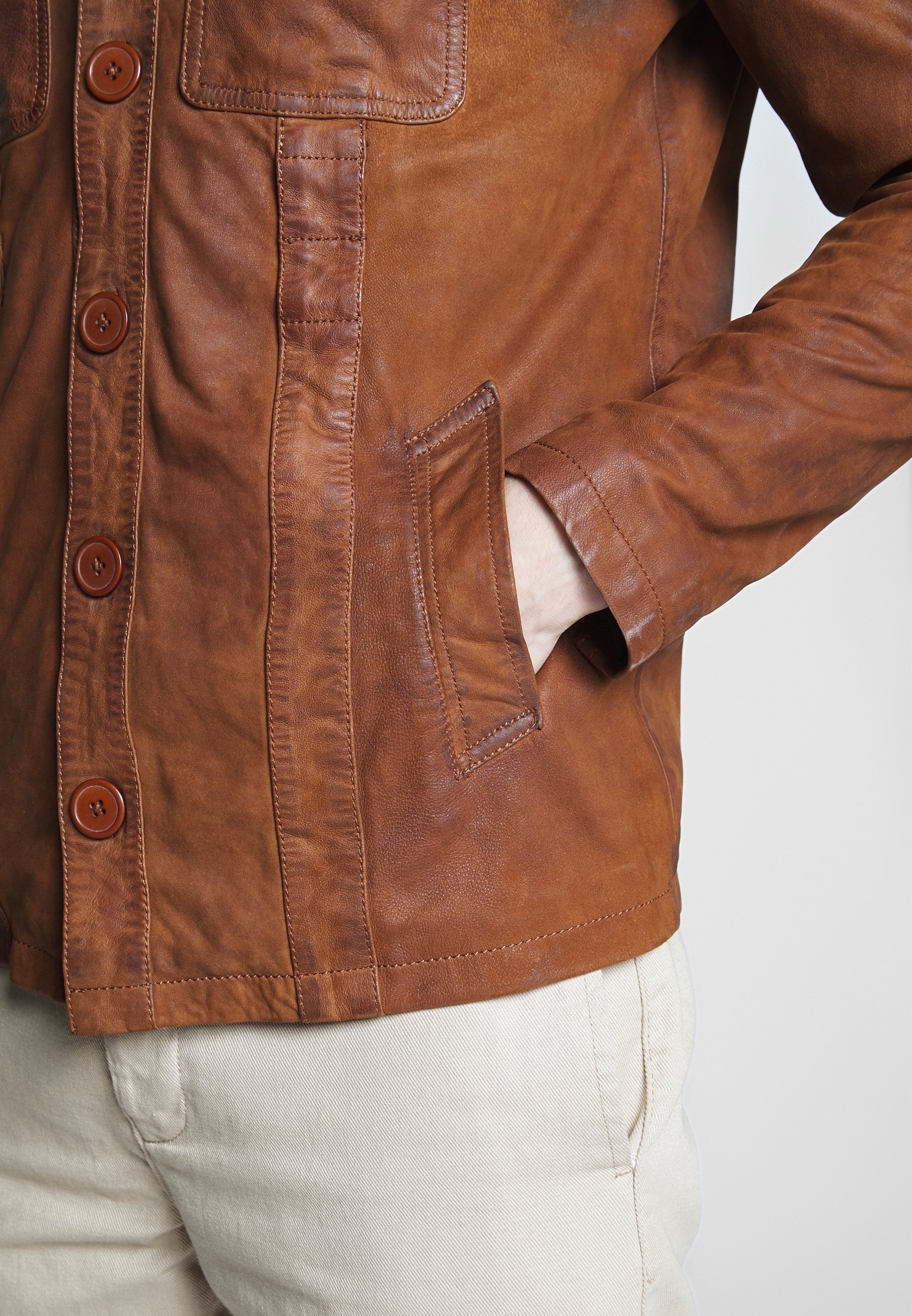 Giacca in pelle Oakwood - marrone