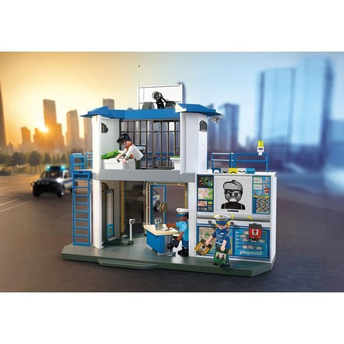 Playmobil 71874 Police Station with Search Room, Police Officers, City Action, 129 pieces, ages 4+