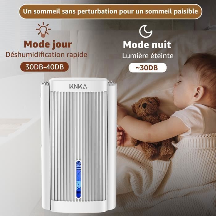 Déshumidificateur d'air - KNKA - CS06 - 2,8L - Ultra-silencieux 30dB - Électrique