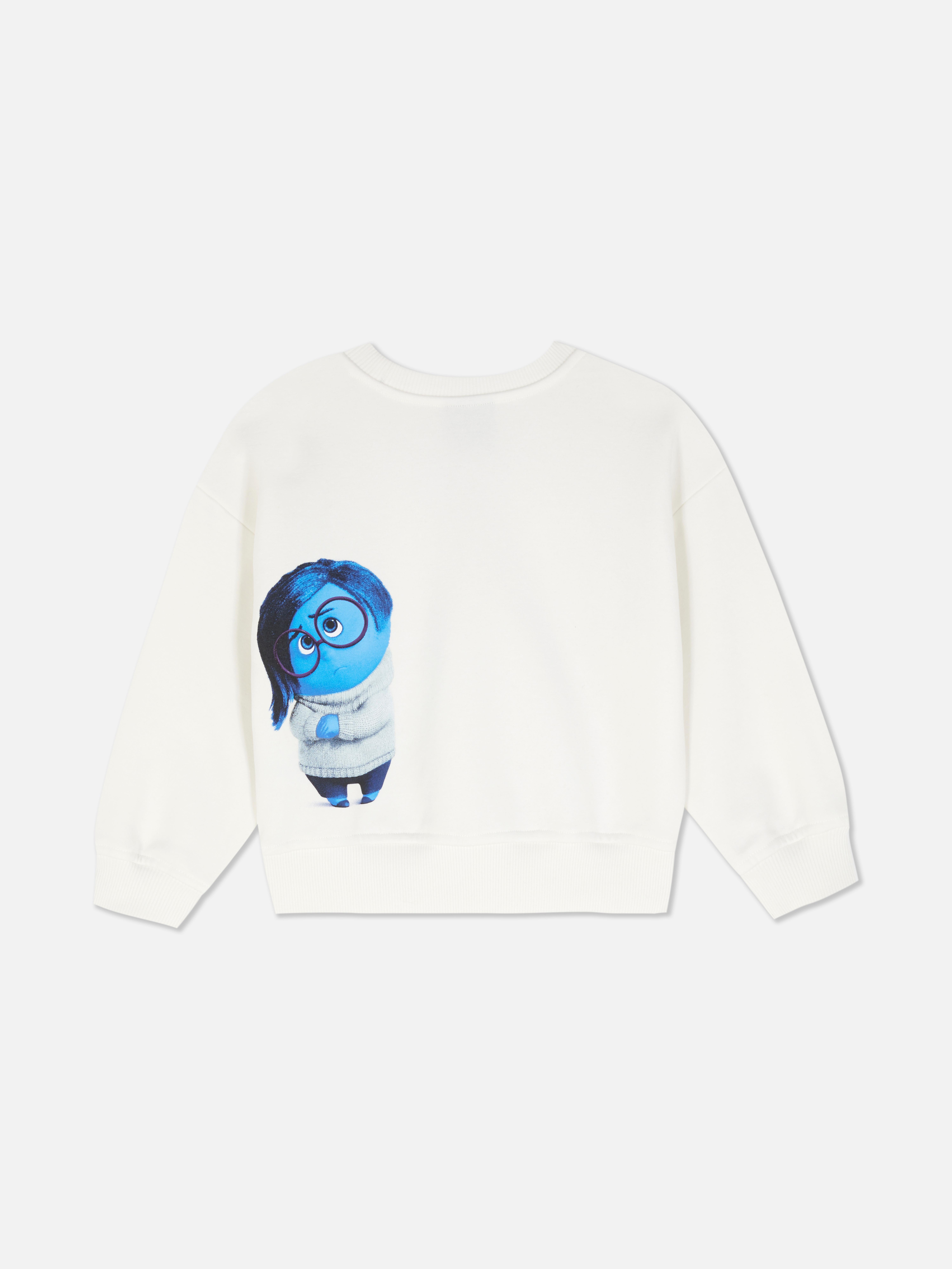 Hanorac cu imprimeu Disney Inside Out. Un hanorac cu manșete striate și imprimeuri Inside Out pe față și spate.