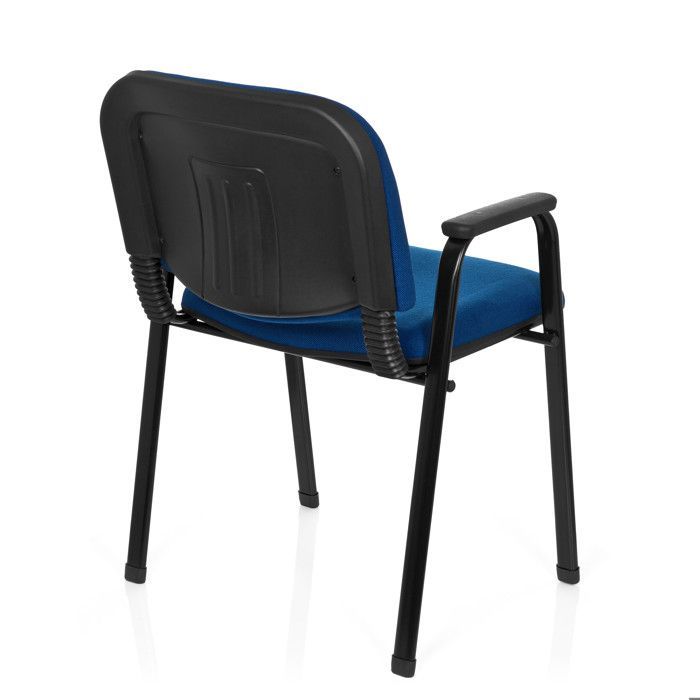 Chaise à quatre pieds - hjh OFFICE - XT 650 - Bleu - Tissu