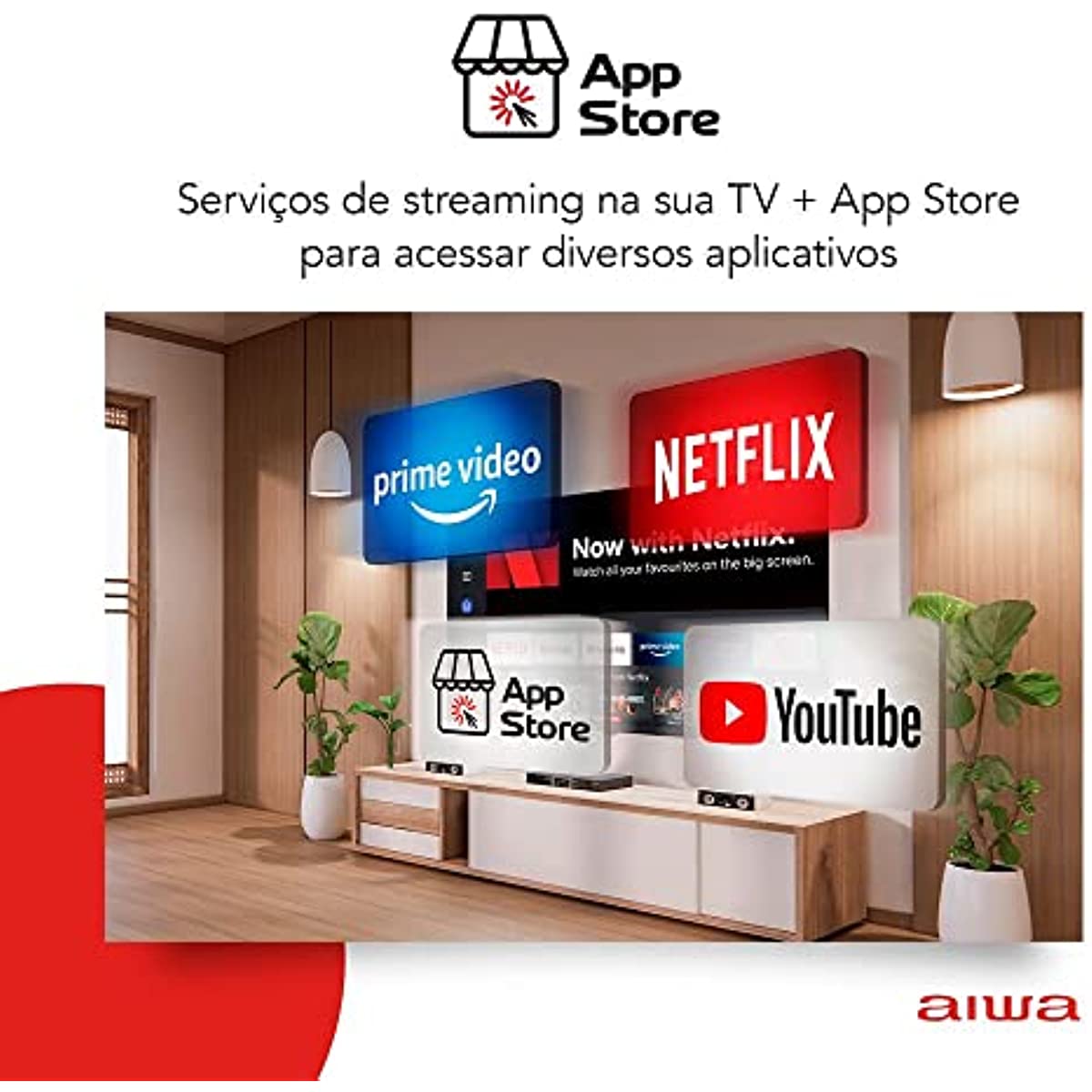 Chytrá televize Aiwa 50” 4K, ultratenký okraj, HDR10, Dolby Audio - AWS-TV-50-BL-01 CHYTRÁ TV 50