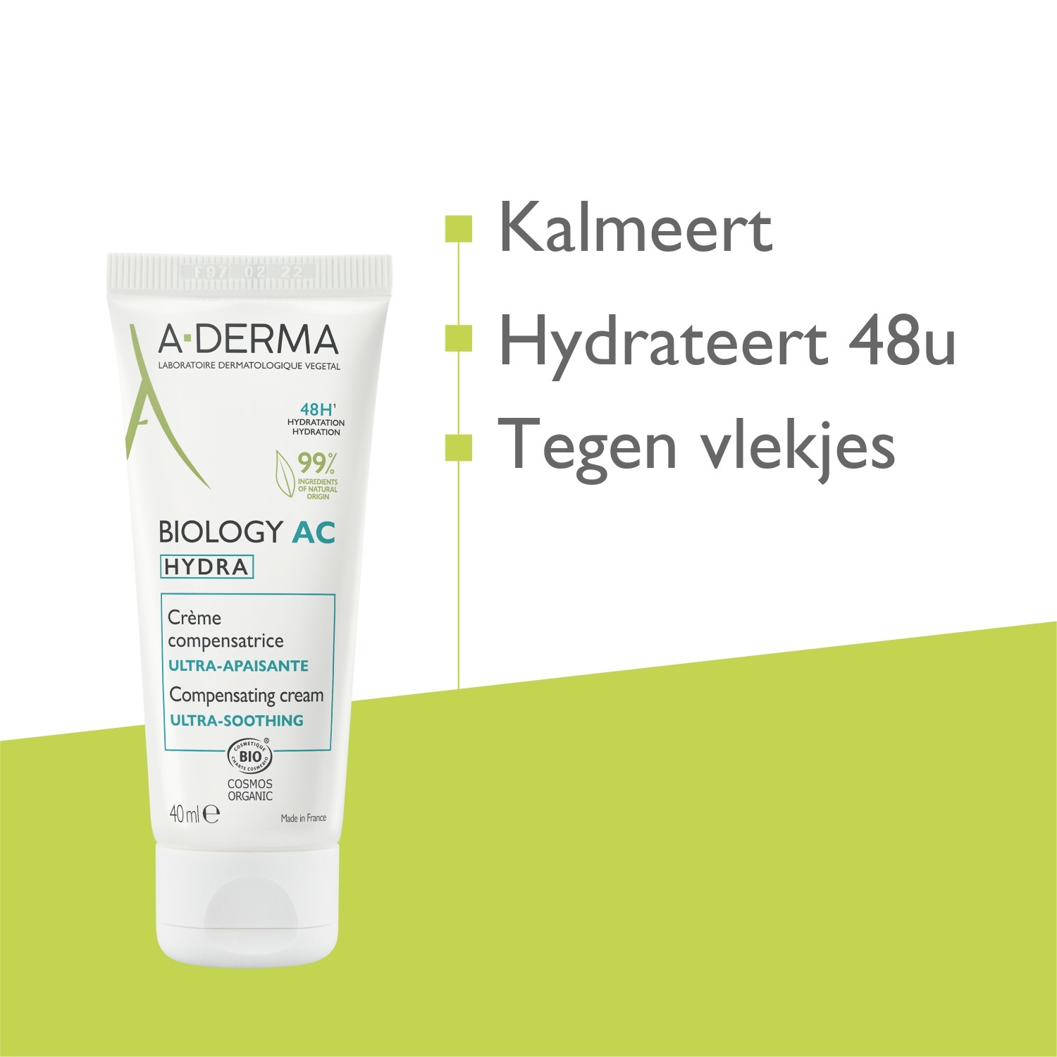 A-DERMA Biology AC Hydra Balancing Cream sejas krēms - 40 ml
