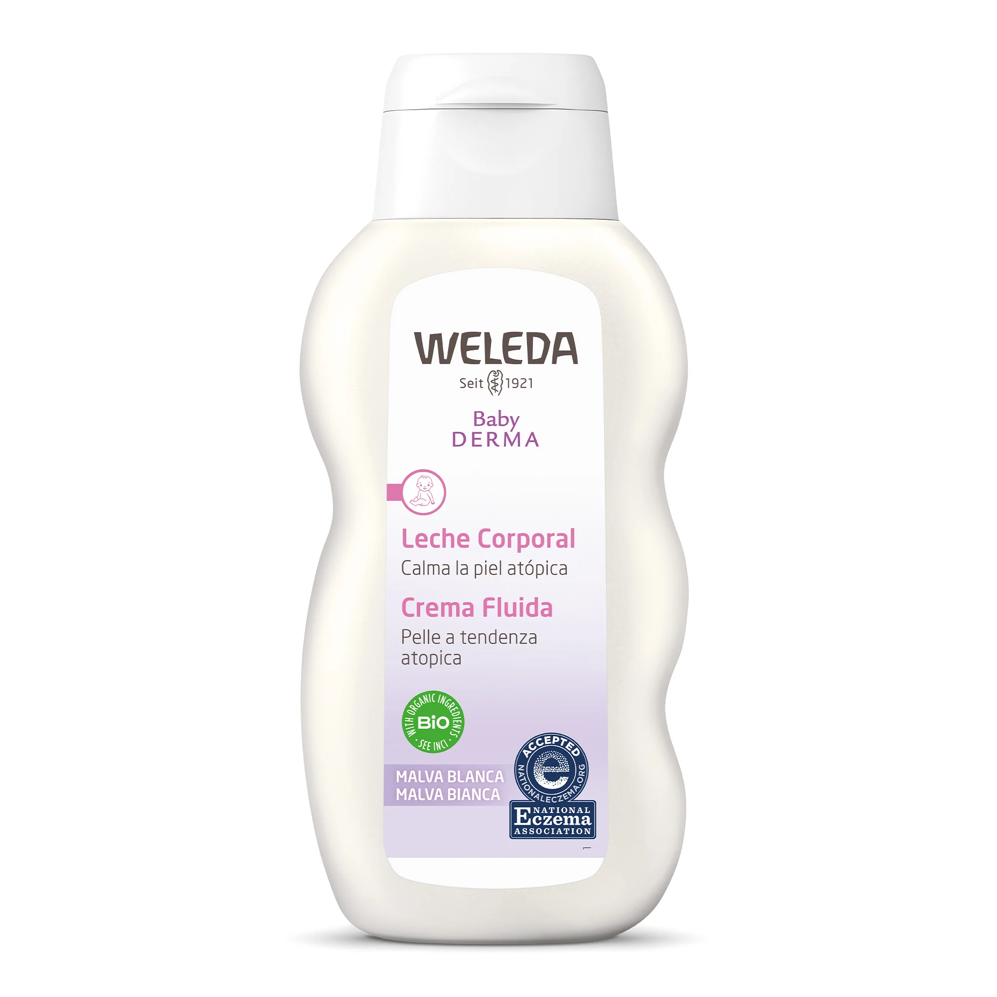Mamma & Bambino Baby DERMA - Crema Fluida MALVA BIANCA - Trattamento Bebè, Prodotti per Bambini, Crema Corpo