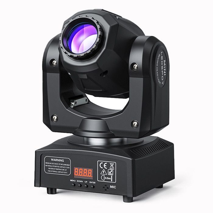 UKing 120W DJ Lyre LED Lumière de Scène - Jeux de Lumiere DJ 8 Gobo 8 Couleurs Beam DMX512 pour Disco Party Bar Mariage
