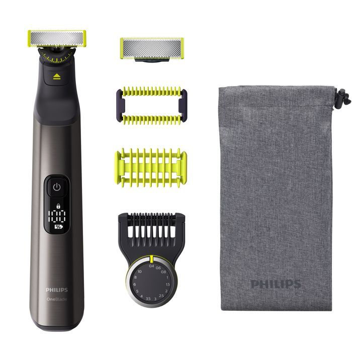 PHILIPS - Recortadora de barba - OneBlade Pro - 90 min de autonomía - Batería de iones de litio - Negra - QP6551.15