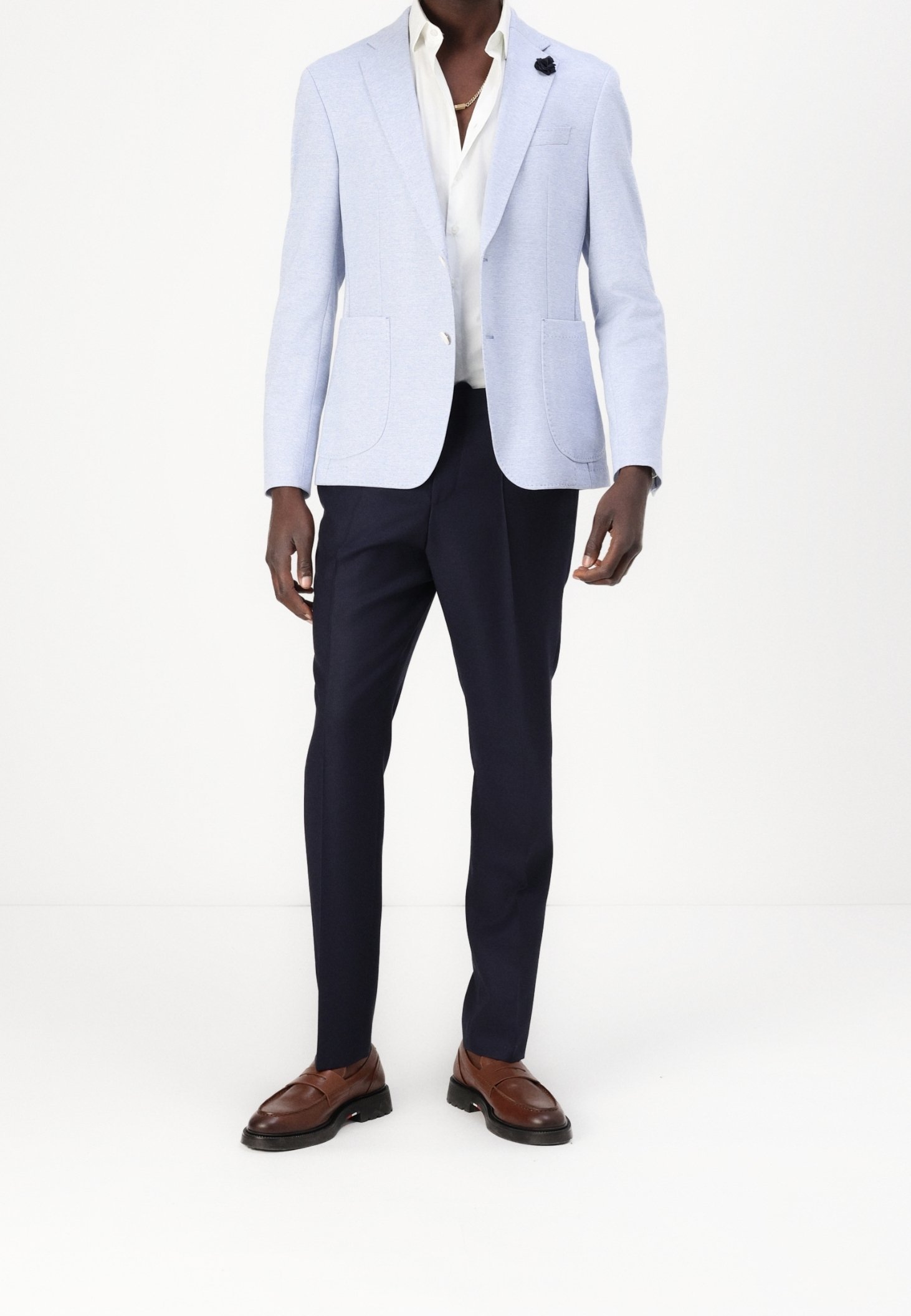 Pantaloni da completo BOSS - blu scuro