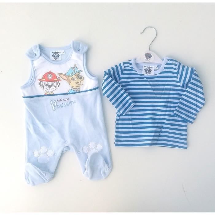 Conjunto de pijama de 2 peças da Patrulha Canina para recém-nascidos, 4 tamanhos.
