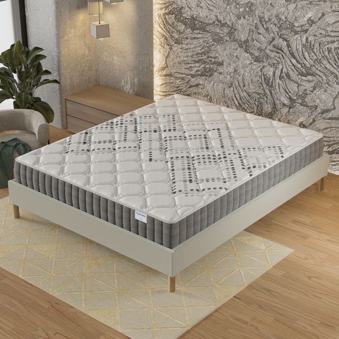 Eliha Hybrid NOVEMBER 120x190 cm Pocketveringmatras: 7-zone onafhankelijke ondersteuning + 35 kg HD, EXTREEM DUURZAAM - Dik