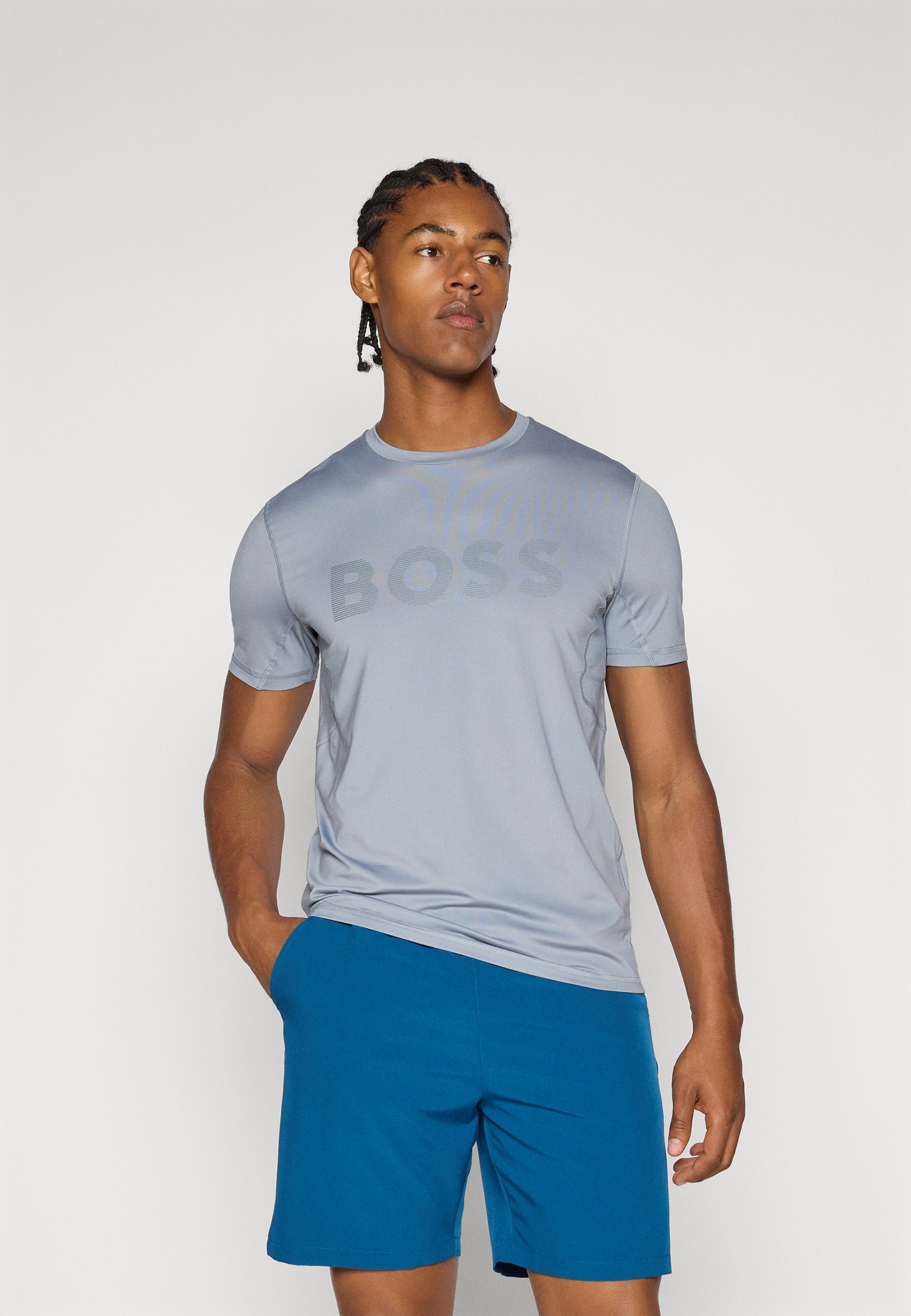 BOSS TEE ACTIVE - Koszulka sportowa - ciemnoszara