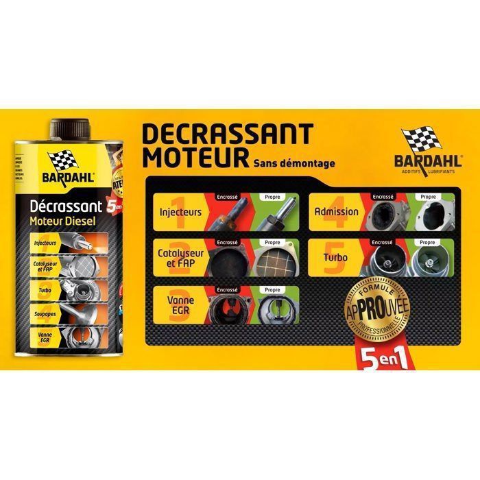 BARDAHL BA9357 5-in-1 Diesel Engine Cleaner 500ml Car Additive